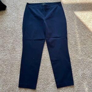 Talbots Navy Chatham Side-zip Ankle Pant - 12